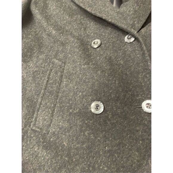 Vintage Wool Pleated Detail PeaCoat - Picture 3 of 10